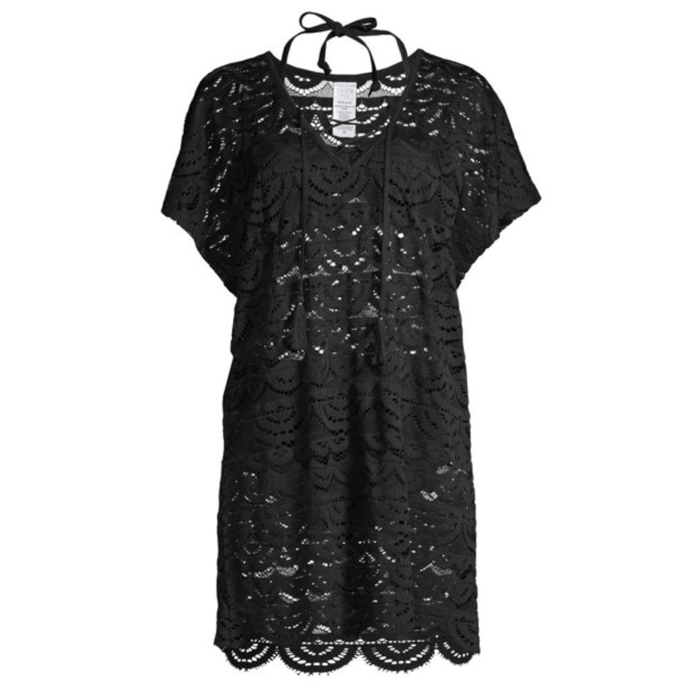 Black Crochet Cover Up - NWT